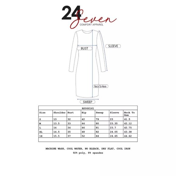 24seven Midi Length Fit N Flate Picket Dress - Picture 7 of 7